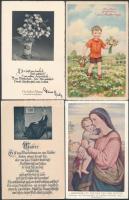 Kb. 92 db VEGYES anyák napi üdvözlőlap, vegyes minőség / Cca. 92 mixed Mothers Day greeting cards, mixed quality