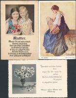 Kb. 92 db VEGYES anyák napi üdvözlőlap, vegyes minőség / Cca. 92 mixed  Mother's Day greeting c...