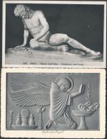 Kb. 131 db VEGYES főleg használatlan művészlap szobrokról, vegyes minőség / Cca. 131 MODERN mostly u...