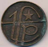 ~1970-1980. "LFP(?) / Tiszteletbeli kollégista" Br emlékérem (59,5mm) T:2 patina