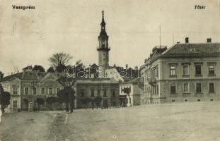 5 db RÉGI magyar és történelmi magyar városképes lap; Pozsony, Mór, Nagykálló, Veszprém, Gyopárosfür...