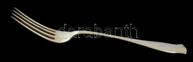 Ezüst desszert villa, Ag, jelzett, nettó:283gr., 6db, 18cm/ Silver dessert fork, Ag, marked, net 283...