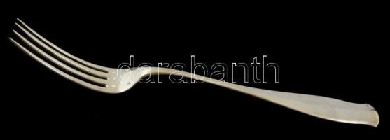 Ezüst villa, Ag, jelzett, nettó:404gr., 6db, 21cm/ Silver fork, Ag, marked, net:404gr., 6pz., 21cm
