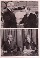 cca 1960-1980 6 db sajtófotó, Helmut Kohl (1930-), Margaret Thatcher (1935-2013) ...stb, 12x18 cm