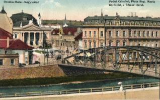 Nagyvárad, Oradea; Kőrös híd -3 db RÉGI képeslap / bridge -3 pre-1945 postcards