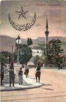 10 db RÉGI boszniai városképes és folklór motívumos lap / 10 pre-1945 Bosnian town-view and folklore motive postcards