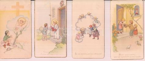 9 db szentkép, gyermekekkel, 10x6 cm