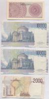Vegyes: Indonézia 1964. 5S + Olaszország 1984. 10.000L (2x) + 1990. 2000L T:I,III
Mixed: Indonesia ...