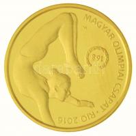 2016. 5000Ft Au "XXXI. Nyári Olimpiai Játékok" tanúsítvánnyal (0,5g/0.999/11mm) T:P Hungar...