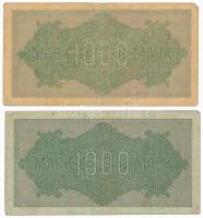 Németország / Weimari Köztársaság 1922. 1000M (2x) + Német 3. Birodalom / Német megszállt területek ...