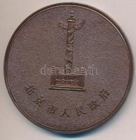 Kína DN "Peking város Népi Kormánya" Br emlékérem (70mm) T:1- China ND "Beijing Municipal People's Congress" Br commemorativ medal (70mm) C:AU