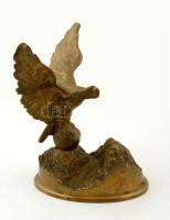 Jelzés nélkül: Turul, bronz,  m:16 cm, h:12 cm