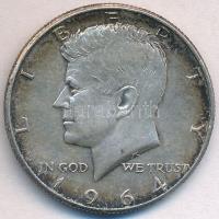 Amerikai Egyesült Államok 1964. 1/2$ Ag "Kennedy" T:2 patina  USA 1964. 1/2 Dollars Ag "Kennedy C:XF patina Krause KM#202