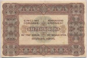 1920. 5000K "Orell Füssli Zürich" piros sorozat- és sorszám T:III
Hungary 1920. 5000 Koro...