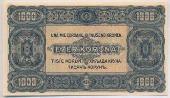 1923. 1000K "8 FILLÉR - NYOLC FILLÉR" felülnyomással, hátlapon a jobb és felső saroknál ra...