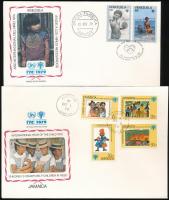 International Children's Year 5 FDC Nemzetközi Gyermekév motívum 5 klf FDC