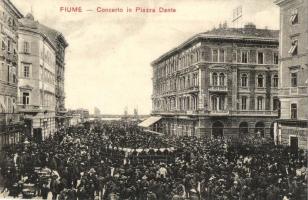 Fiume, Concerto in Piazza Dante (Adamich) / koncert a téren, étterem / concert, square, restaurant (vágott / cut)