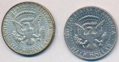 Amerikai Egyesült Államok 1966-1969D 1/2$ Ag "Kennedy" (2x) T:2
USA 1966-1969D 1/2 Dollar...