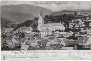 Gölnic-bányaváros, Gelnica; látkép, templom, kiadja Feitzinger Ede 424. / general view, church (Rb)