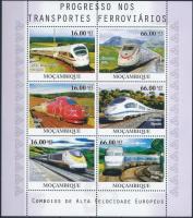 Nagysebességű vonatok kisívsor High-speed train mini sheet set