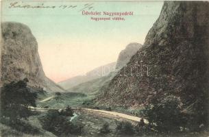 Nagyenyed, Aiud; Látkép, völgy, kiadja Földes Ede / general view, valley