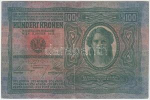 1912. 100K piros "MAGYARORSZÁG" felülbélyegzéssel T:III
Adamo K28B