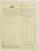 1857 DDSG hajózási fuvarlevél