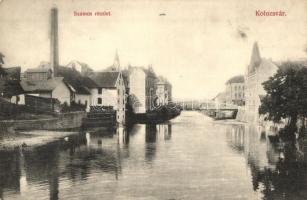 Kolozsvár, Cluj; Szamos részlet, híd, kiadja Schuster Emil / river bank, bridge