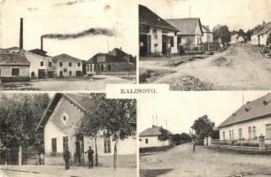 Kálnó, Kalinovo; gyár, vasútállomás, utca / factory, railway station, street (EB)
