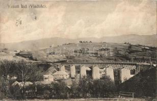 Nyitrabánya, Handlová; vasúti híd, viadukt, Nyitrabányai Ker. fogy. szövetkezet kiadása / railway bridge, viaduct (r)