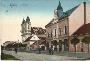 Galánta, Galanta; Fő utca, templom, Takarékpénztár / street, church, savings bank