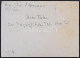 cca 1915 Magas-Tátra, a Menguszfalvi-völgy felső része, Erdélyi Mór felvétele, hátulján feliratozva,...