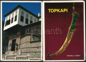 3 db MODERN török leporello képeslapfüzet; 2 Istanbul, Rodostói Rákóczi múzeum / 3 modern Turkish leporello postcard booklets; 2 Istanbul, Rákoczi museum