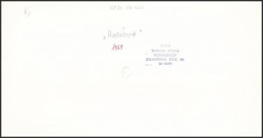 1969 Vincze János (1922-1998): Halászok, pecséttel jelzett, vintage fotóművészeti alkotás, 12x23 cm