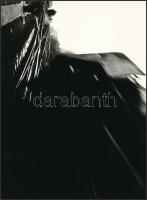 1978 Taár Tibor: Szerelvény érkezik, jelzés nélküli vintage fotóművészeti alkotás, 17x23 cm