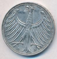 NSZK 1965D 5M Ag T:2 kis ph.
FRG 1965D 5 Mark Ag C:XF small edge error