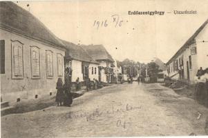 Erdőszentgyörgy, Sangeorgiu de Padure; Utcarészlet, gyógyszertár / street, pharmacy (fa)