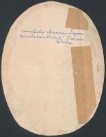 cca 1860 Verebélyi Marzsó Lajosné - kézdiszentléleki Kozma Etelka - színezett fényképe, törésvonal a...