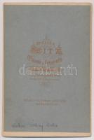 cca 1880 Lukse-Fábry Béla (1844-1915) minisztériumi műszaki főtanácsos, építész fotója, keményhátú f...
