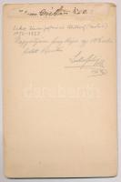 1896 Lukse-Fábry Béla (1844-1915) minisztériumi műszaki főtanácsos, építész aláírása, és sorai egy a...