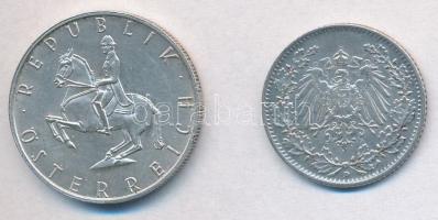 Vegyes: Ausztria 1966. 5Sch Ag + Német Birodalom 1915D 1/2M Ag T:2
Mixed: Austria 1966. 5 Schilling...