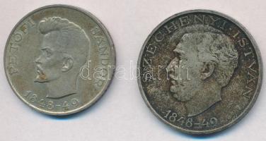 1948. 5Ft Ag "Petőfi" + 10Ft Ag "Széchenyi" T:2- ph., patina
Adamo EM1; EM2
