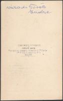 cca 1865 Váradi Török Endre vizitkártya méretű, feliratozott fényképe, Emilio Maza milánói műtermébő...