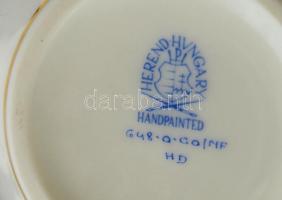 Herendi kis kiöntő, kézzel festett, jelzett, hibátlan, m:6 cm, h:13 cm