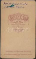 cca 1875 Kézdiszentléleki Kozma Gyula vizitkártya méretű, feliratozott fényképe, Gévay Béla pesti mű...