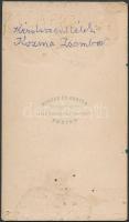 cca 1863 Kézdiszentléleki Kozma Zsombor vizitkártya méretű, feliratozott fényképe, Borsos és Doctor ...