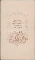 cca 1860 Gróf Koris Emil vizitkártya méretű, feliratozott fényképe Mezey Lajos nagyváradi műterméből...