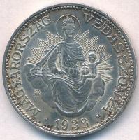 1938. 2P Ag &quot;Madonna&quot; T:1- kis ph., kis patina Adamo P7