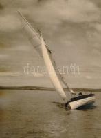 cca 1920 és 1980 Balatoni vitorlások, 2 db fotó, 22,5x17 cm