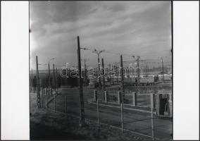 cca 1963 Budapest, trolibuszgarázs, Keveházi János (?-?) hagyatékában őrzött 2 db vintage negatív ma...